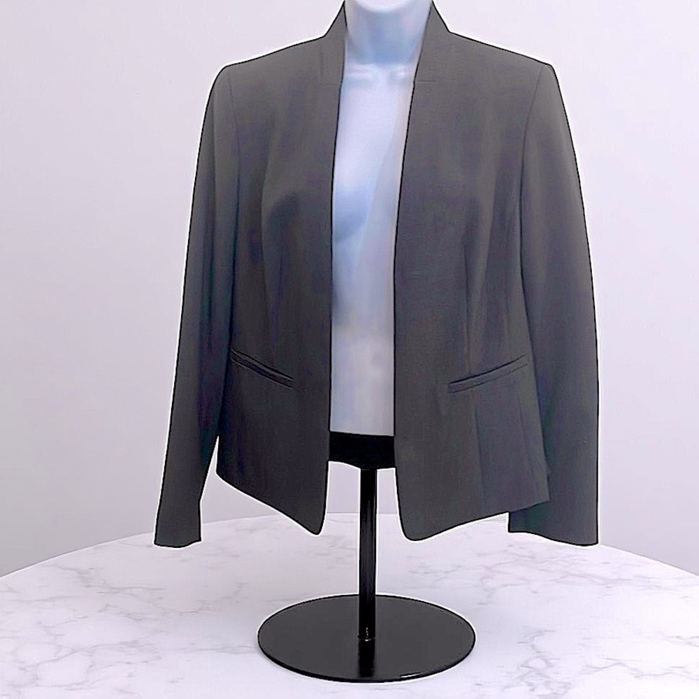NWOT Nine West Modern Charcoal Gray XS Office Blazer with Notched Lapels